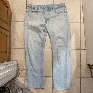 A.P.C Light Wash Button Fly Selvedge Denim